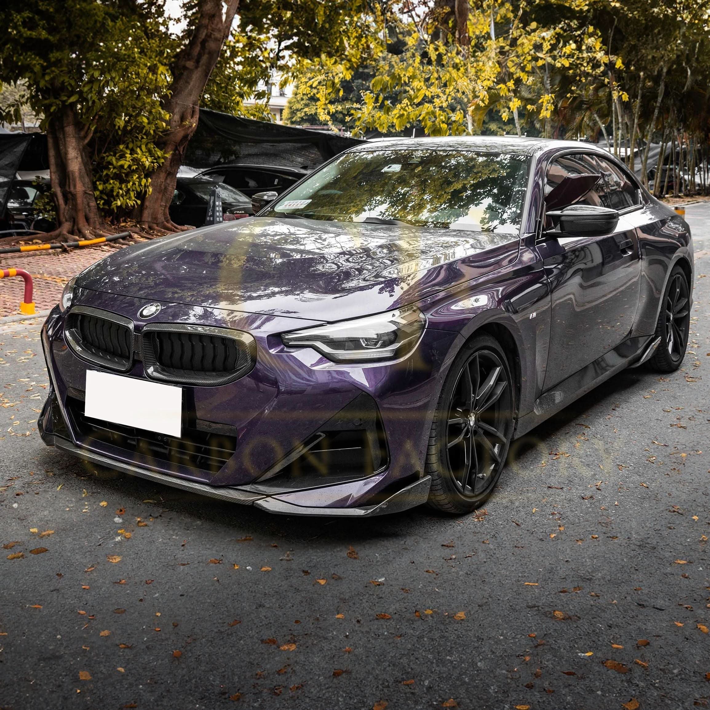 MP Style Pre-Preg Carbon Fibre Front Splitter for BMW 2 Series G42 Coupe 21-Present - Carbon Factory