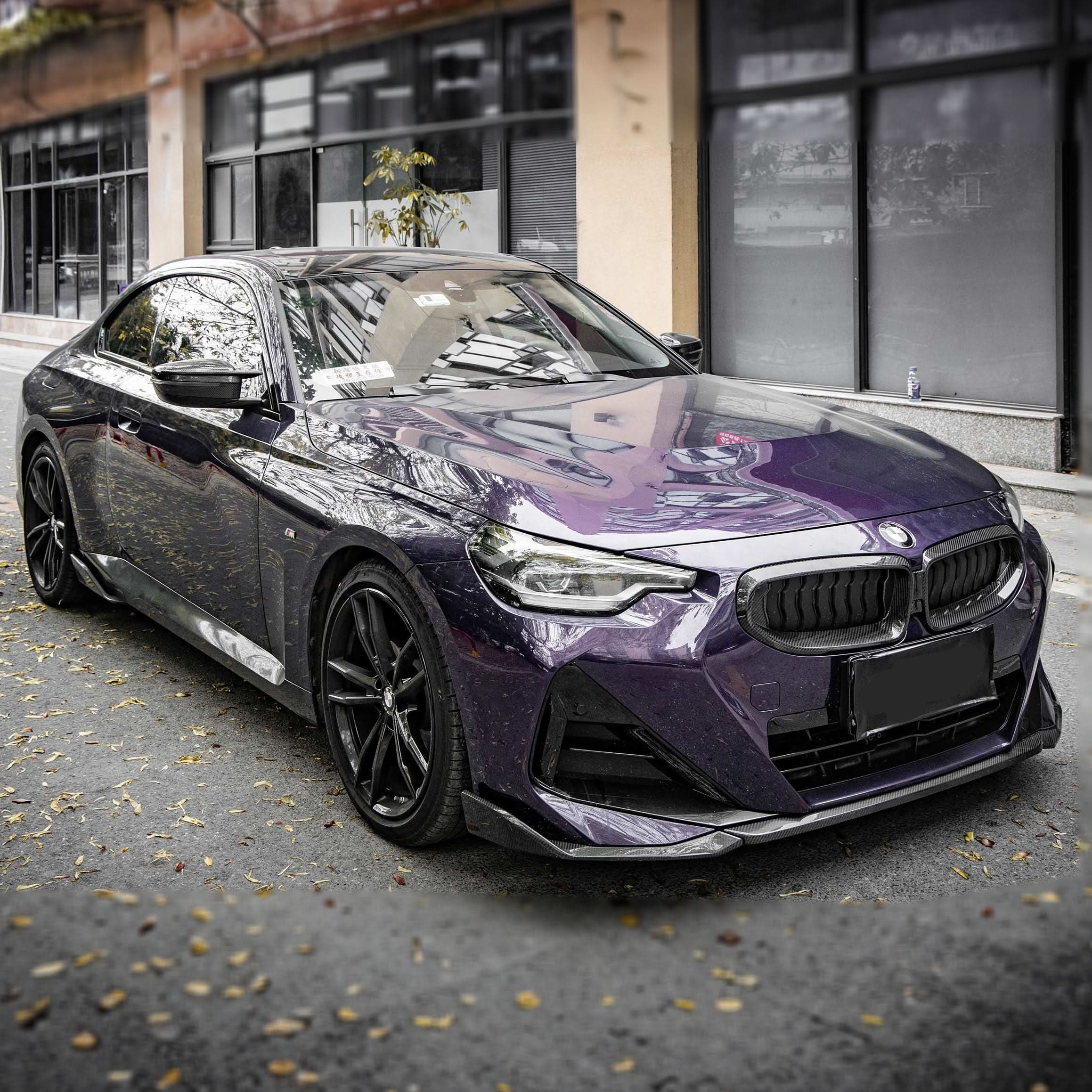MP Style Pre-Preg Carbon Fibre Front Splitter for BMW 2 Series G42 Coupe 21-Present - Carbon Factory