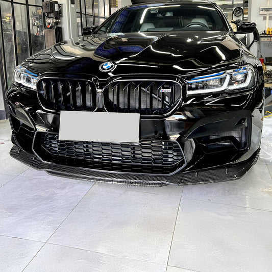 MP Style Pre-Preg Carbon Fibre Front Splitter for BMW F90 M5 Pre-LCI 17-20-Carbon Factory