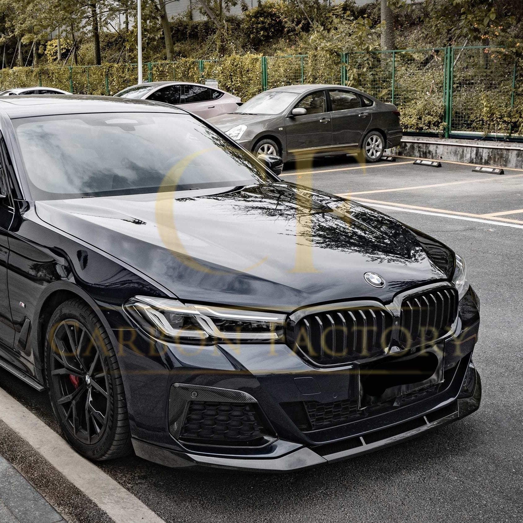 MP Style Pre-Preg Carbon Fibre Front Splitter for BMW G30 5 Series LCI 20-23-Carbon Factory