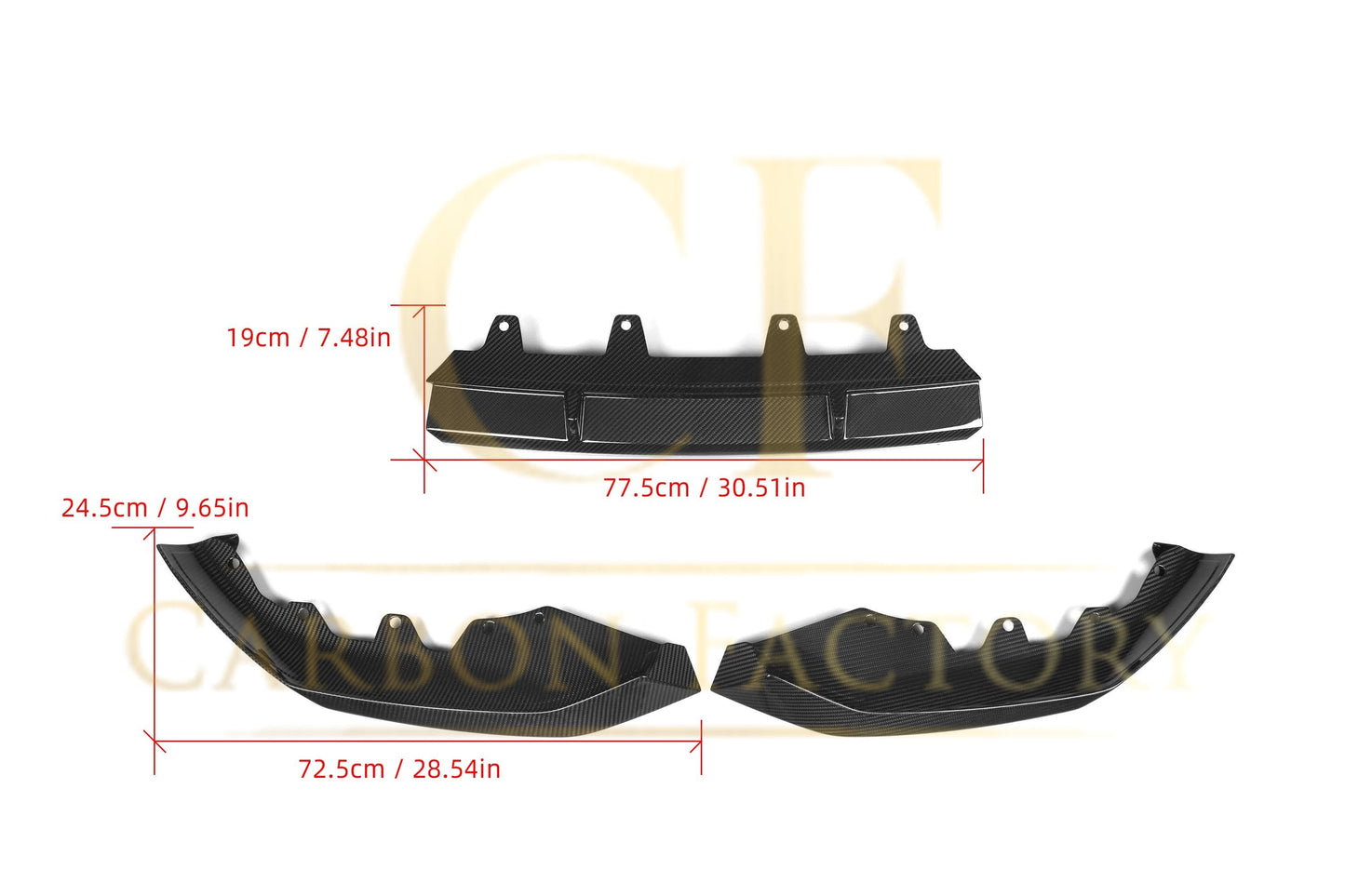 MP Style Pre-Preg Carbon Fibre Front Splitter for BMW G30 5 Series LCI 20-23-Carbon Factory