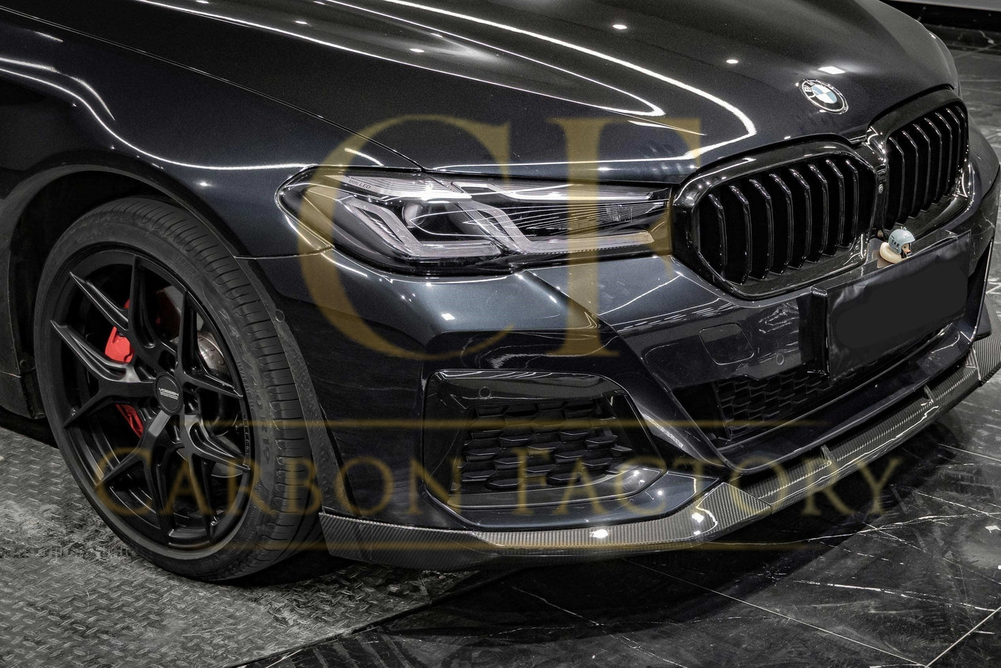 MP Style Pre-Preg Carbon Fibre Front Splitter for BMW G30 5 Series LCI 20-23-Carbon Factory