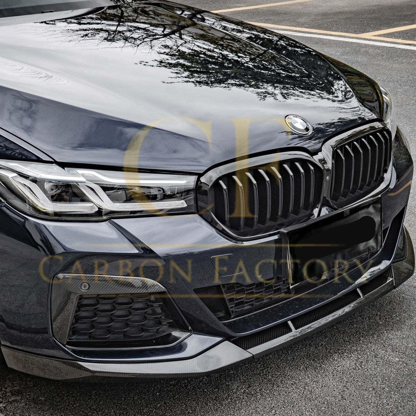 MP Style Pre-Preg Carbon Fibre Front Splitter for BMW G30 5 Series LCI 20-23-Carbon Factory