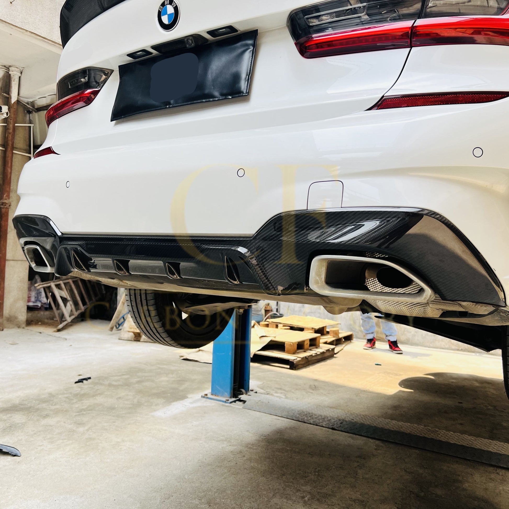 MP Style Pre-Preg Carbon Fibre Rear Diffuser for BMW 3 Series G20 G21 Pre-LCI M Sport 19-22-Carbon Factory