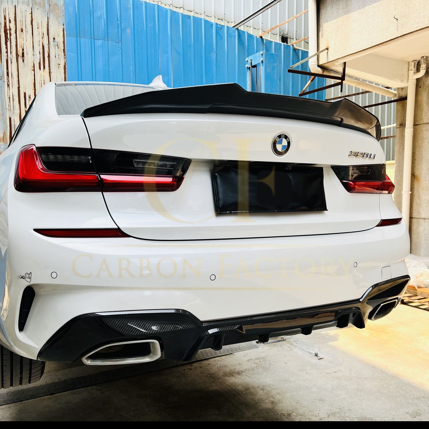 MP Style Pre-Preg Carbon Fibre Rear Diffuser for BMW G20 3 Series M Sport 19-22-Carbon Factory