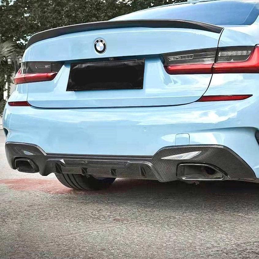 MP Style Pre-Preg Carbon Fibre Rear Diffuser for BMW G20 3 Series M Sport 19-22-Carbon Factory