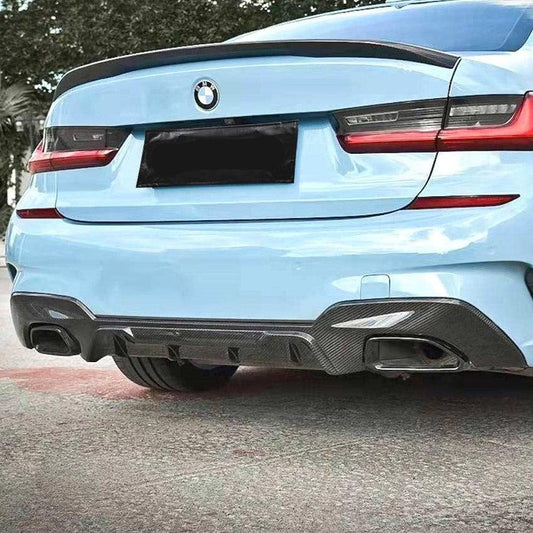 MP Style Pre-Preg Carbon Fibre Rear Diffuser for BMW G20 3 Series M Sport 19-22-Carbon Factory