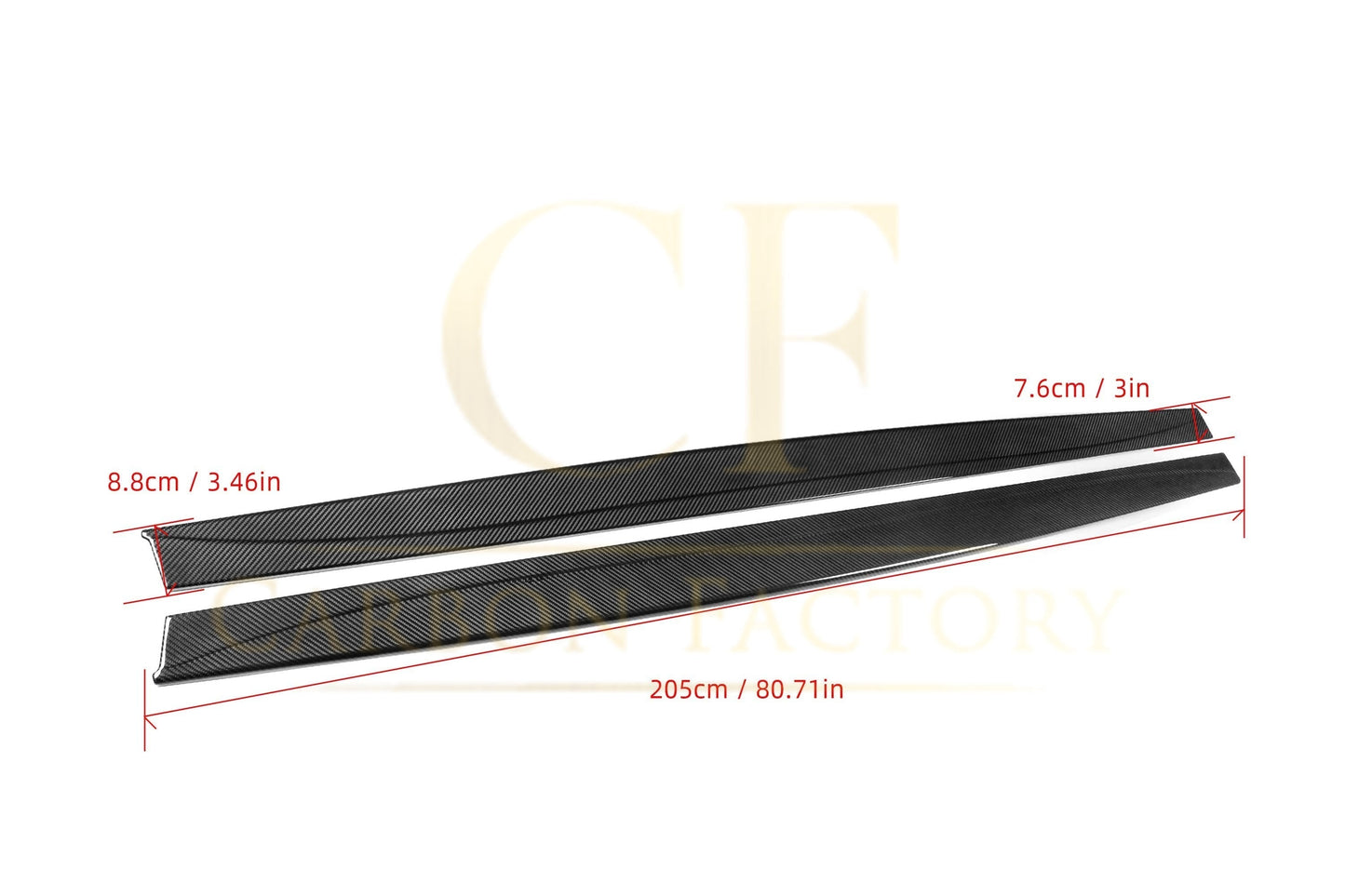 MP Style Pre-Preg Carbon Fibre Side Skirt Extension for BMW F80 M3 F82 F83 M4 14-20-Carbon Factory
