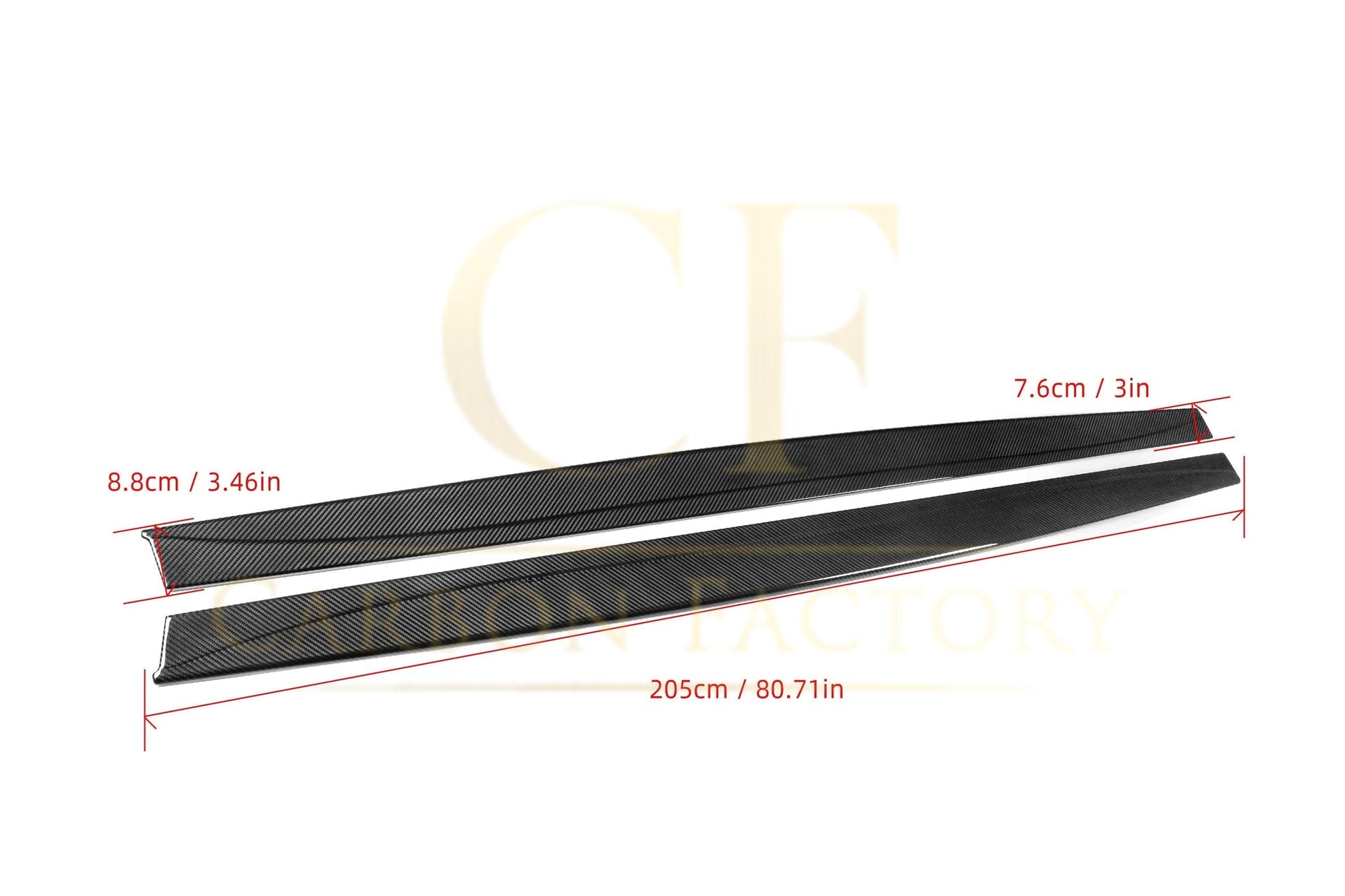 MP Style Pre-Preg Carbon Fibre Side Skirts Extension for BMW F80 M3 F82 F83 M4 14-20-Carbon Factory