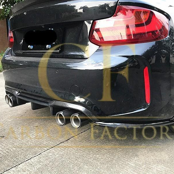 MP3 Style Carbon Fibre Rear Diffuser 3 Pieces for BMW F87 F87C M2 16-21 - Carbon Factory