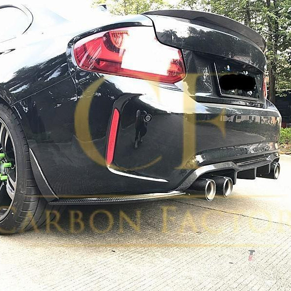 MP3 Style Carbon Fibre Rear Diffuser 3 Pieces for BMW F87 F87C M2 16-21 - Carbon Factory