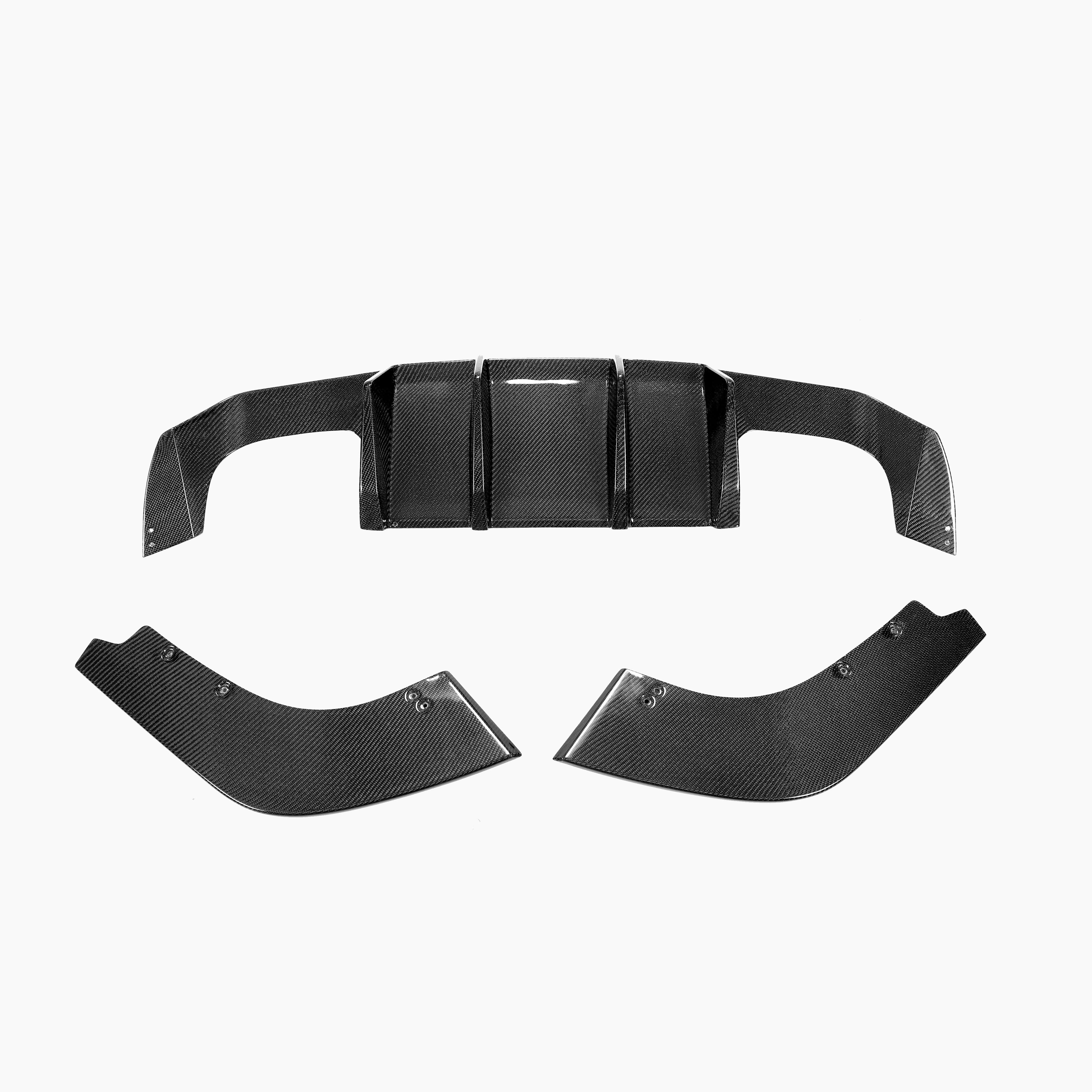 MP3 Style Carbon Fibre Rear Diffuser 3 Pieces for BMW F87 F87C M2 16-21 - Carbon Factory
