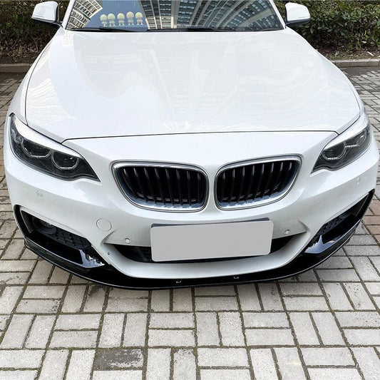 MP4 Style Gloss Black Front Splitter for BMW F22 F23 2 Series 14-20-Carbon Factory