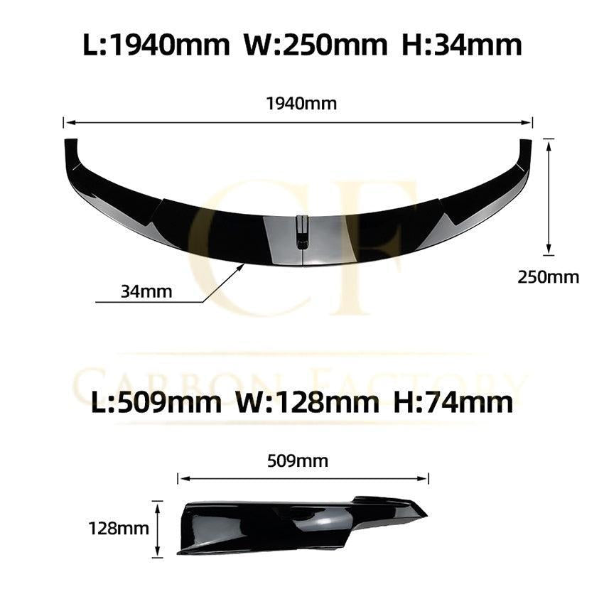 MP4 Style Gloss Black Front Splitter for BMW F30 F31 3 Series 12-19-Carbon Factory