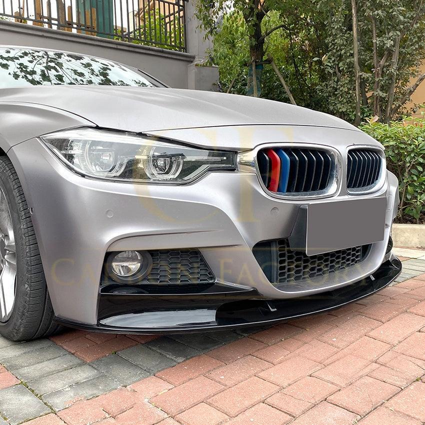 MP4 Style Gloss Black Front Splitter for BMW F30 F31 3 Series 12-19-Carbon Factory