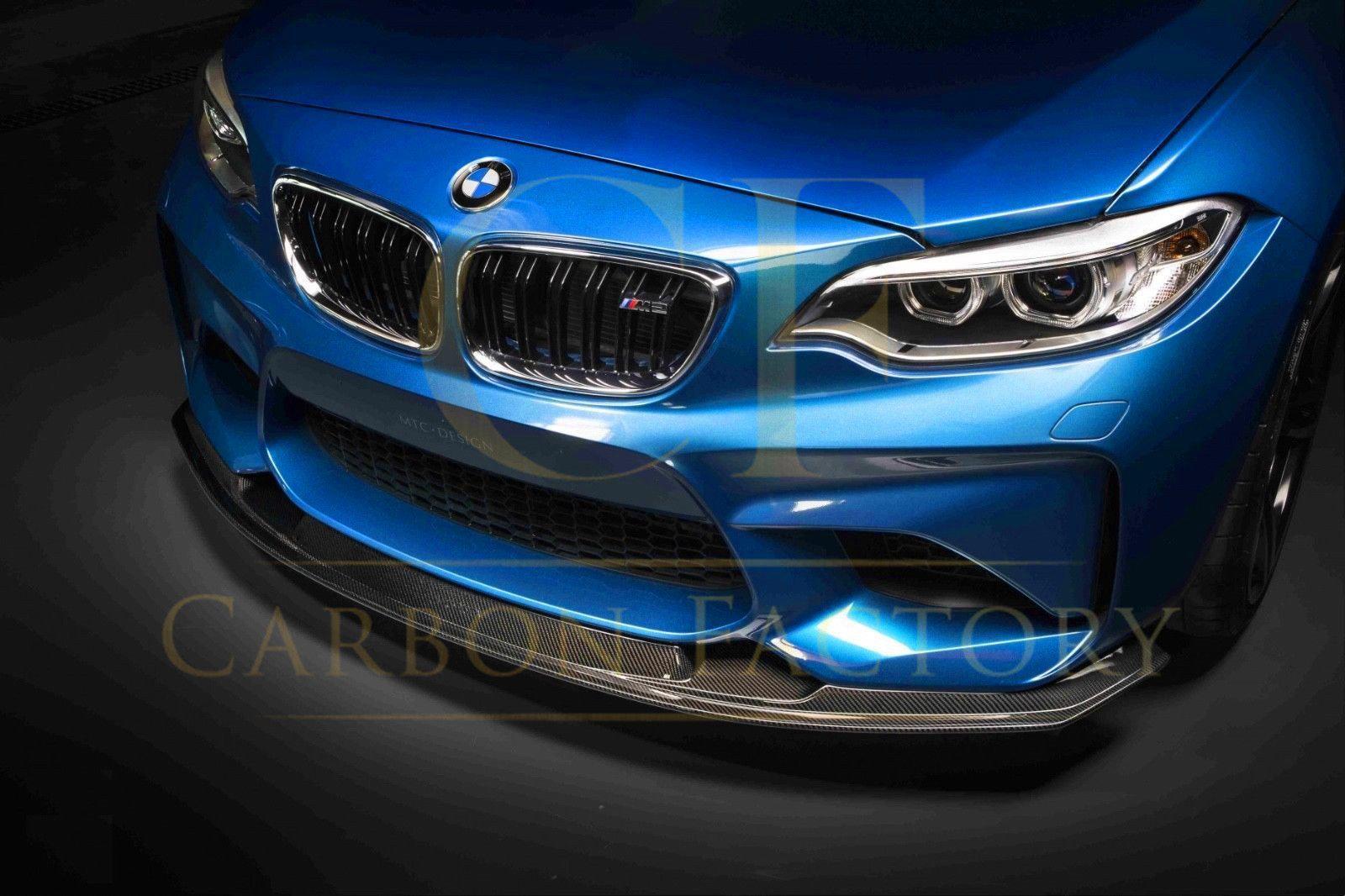 MTC Style Carbon Fibre Front Splitter for BMW F87 M2 16-18-Carbon Factory