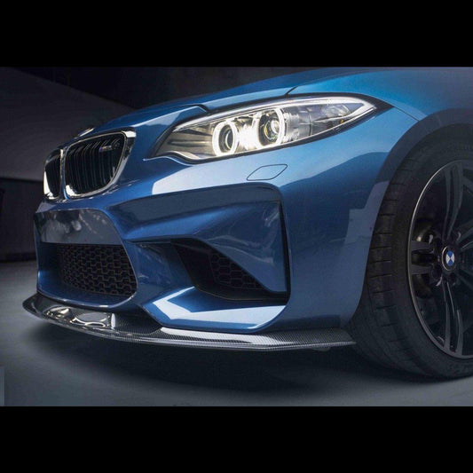 MTC Style Carbon Fibre Front Splitter for BMW F87 M2 16-18-Carbon Factory