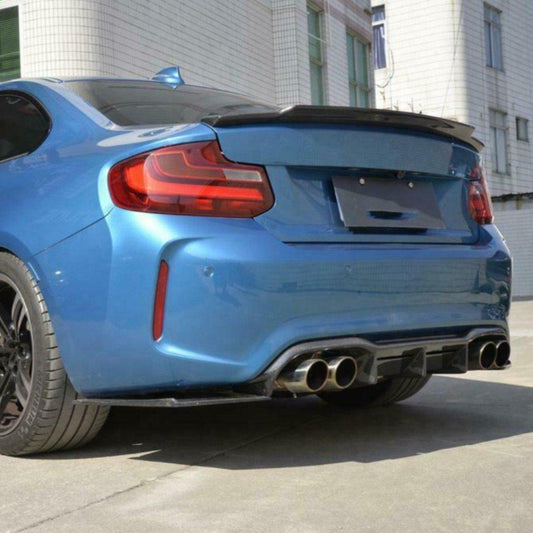 MTC Style Carbon Fibre Rear Diffuser for BMW F87 F87C M2 16-21-Carbon Factory
