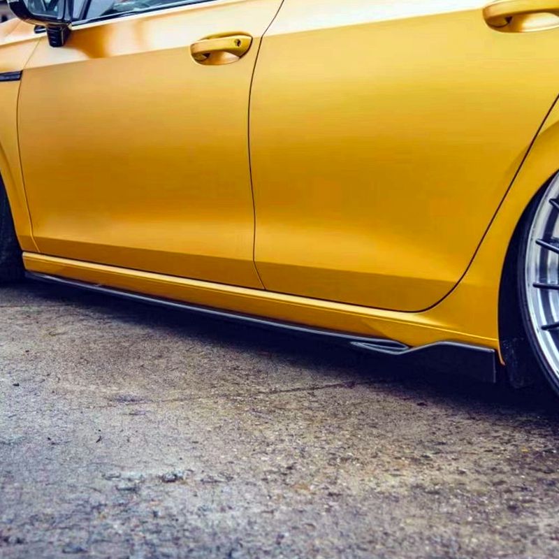 MTC Style Gloss Black Side Skirts for VW Golf MK8 21-23-Carbon Factory