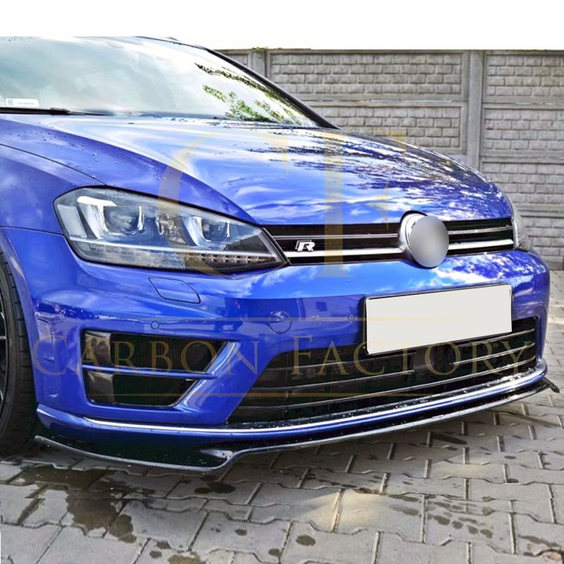 Max Style Gloss Black Front Splitter for VW Golf MK7 R-LINE / R 13-16-Carbon Factory
