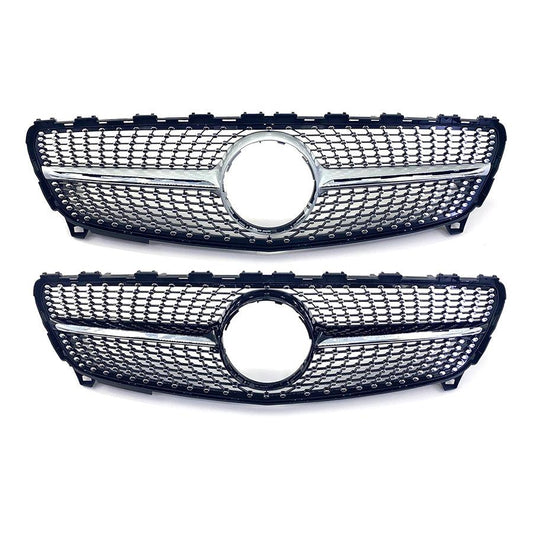 Mercedes Benz W176 A Class Diamond Style Front Grille 16-18-Carbon Factory