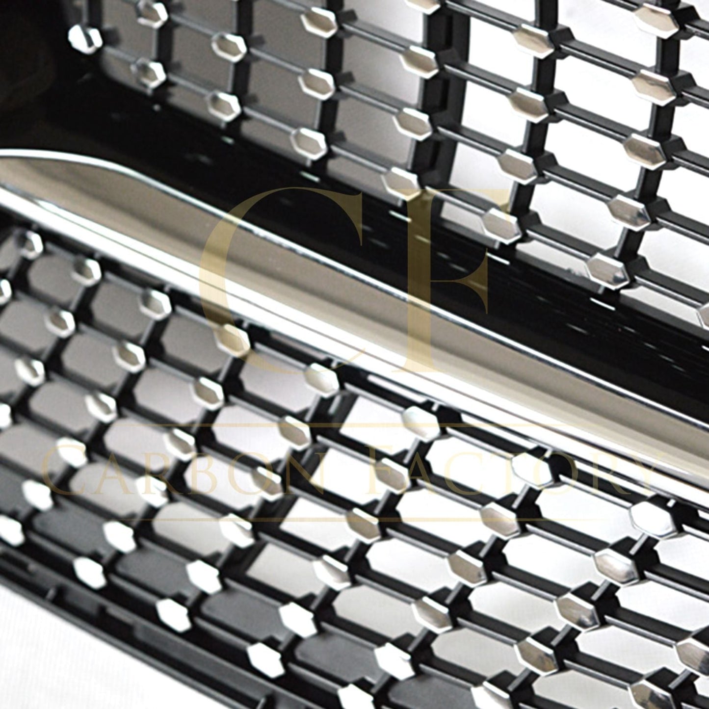 Mercedes Benz W205 C Class Diamond Style Front Grille 14-18-Carbon Factory