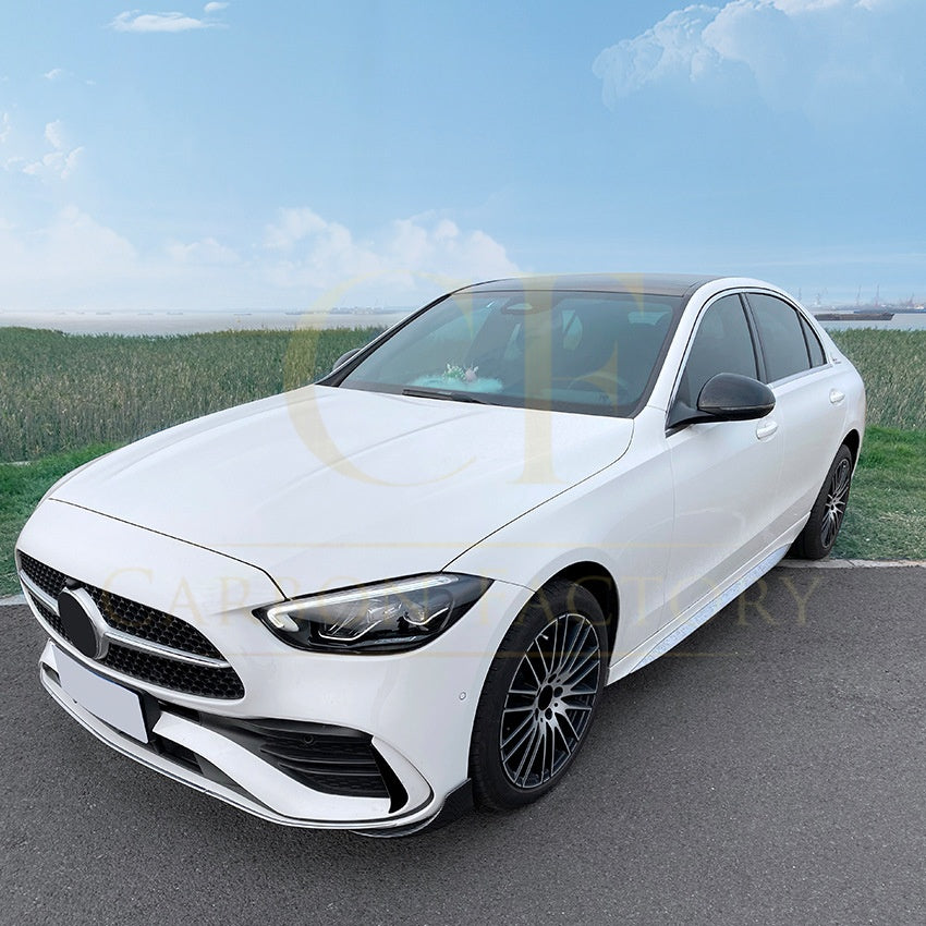 Gloss Black Front Splitter Corners for Mercedes Benz W206 C Class 22-Present - Carbon Factory