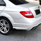 Gloss Black Rear Bumper Spats for Mercedes Benz W204 C Class 08-14 - Carbon Factory