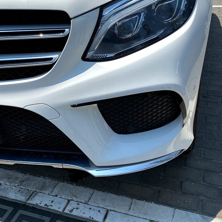 Gloss Black Front Canards for Mercedes Benz W166 C292 GLE 16-19