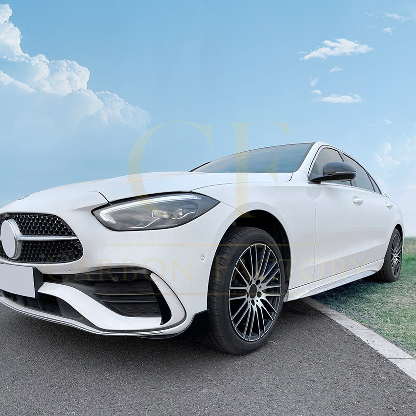 Gloss Black Front Splitter Corners for Mercedes Benz W206 C Class 22-Present - Carbon Factory