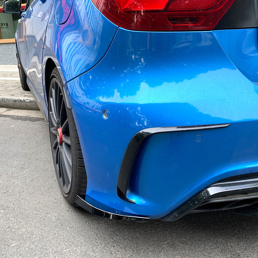 Gloss Black Rear Bumper Spats for Mercedes Benz W176 A Class AMG model 13-18