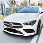 V Style Gloss Black Front Splitter for Mercedes Benz W118 CLA 19-23 - Carbon Factory