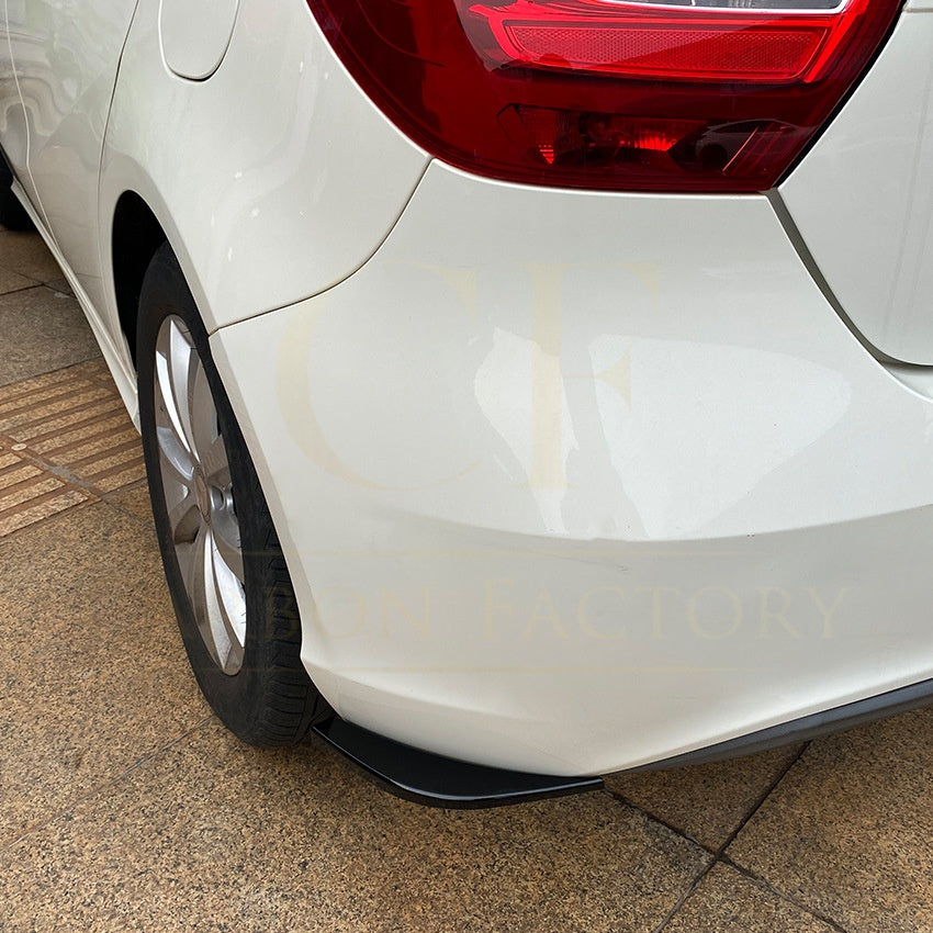 Gloss Black Rear Bumper Spats for Mercedes Benz W176 A Class Standard model 13-18 - Carbon Factory