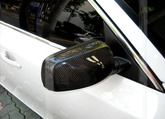OEM Style Carbon Fibre Replacement Mirror Covers for BMW E60 5 Series Pre-LCI E63 6 Series 03-10-Carbon Factory