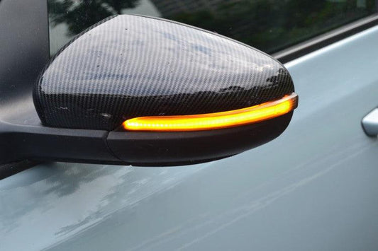 OEM Style Carbon Fibre Replacement Mirror Covers for VW Golf MK6 GTI R20 08-13-Carbon Factory