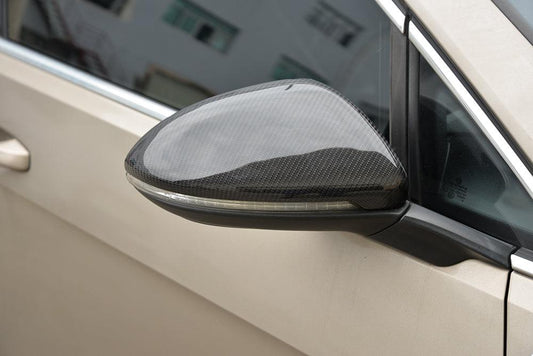 OEM Style Carbon Fibre Replacement Mirror Covers for VW Golf MK7 MK7.5 inc GTI & R 14-20-Carbon Factory