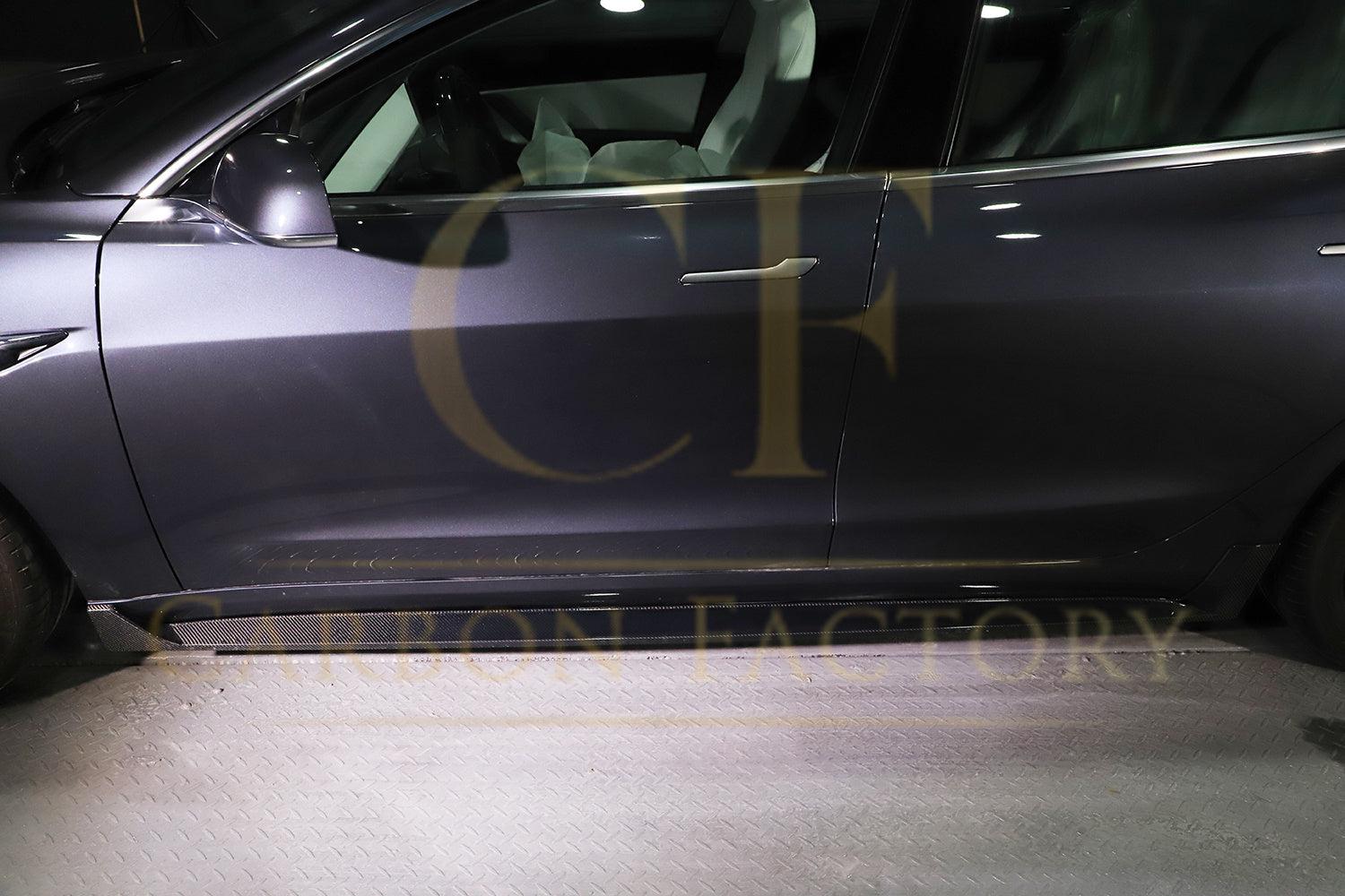 OEM Style Carbon Fibre Side Skirts for Tesla Model 3 16-23-Carbon Factory