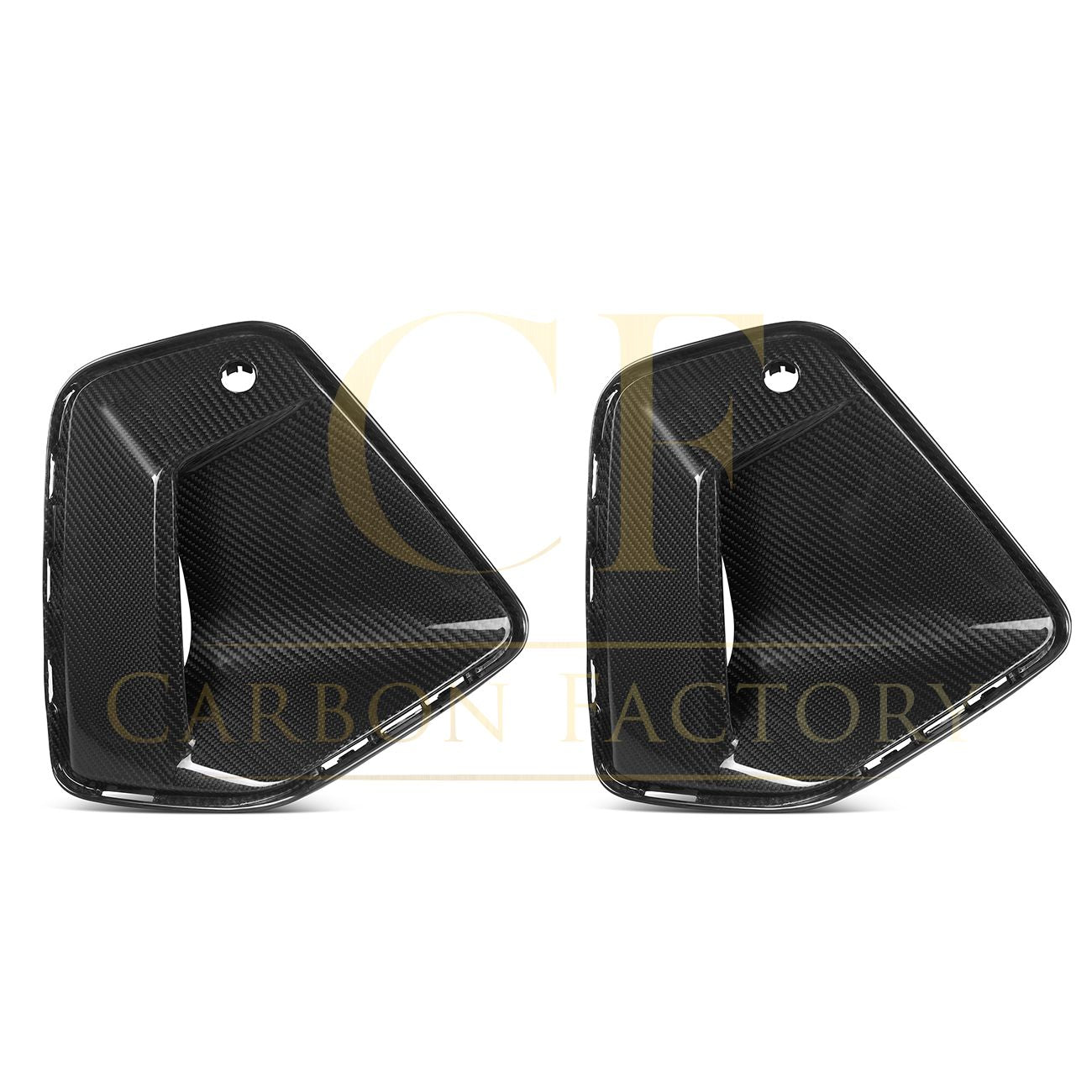 OEM Style Pre-Preg Carbon Fibre Front Side Vent Trims for BMW G60 5 Series 24-Present-Carbon Factory