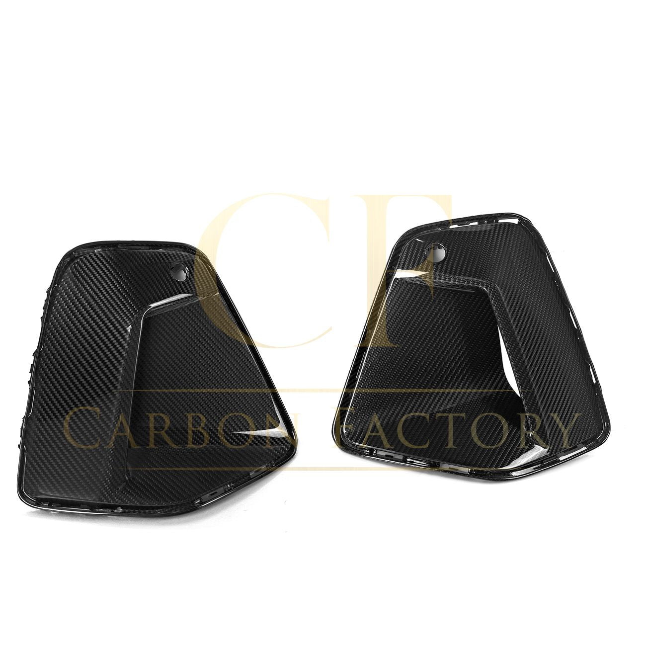 OEM Style Pre-Preg Carbon Fibre Front Side Vent Trims for BMW G60 5 Series 24-Present-Carbon Factory