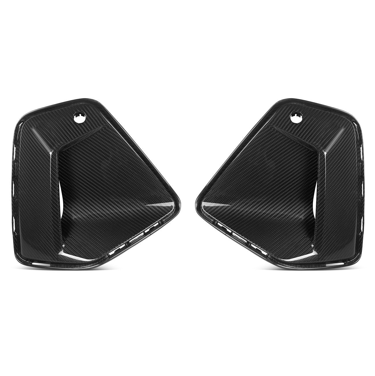 OEM Style Pre-Preg Carbon Fibre Front Side Vent Trims for BMW G60 5 Series 24-Present-Carbon Factory