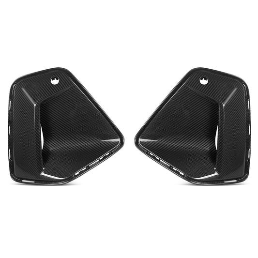 OEM Style Pre-Preg Carbon Fibre Front Side Vent Trims for BMW G60 5 Series 24-Present-Carbon Factory