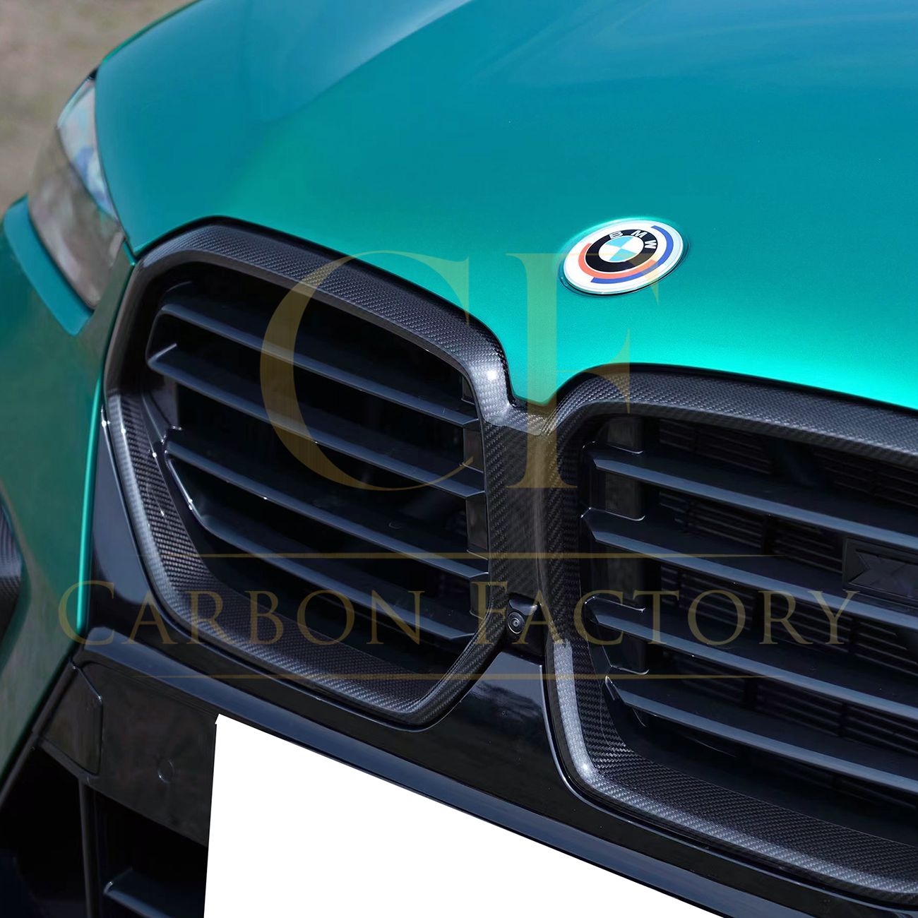 OEM Style Pre-Preg Carbon Fibre Grill Frame for BMW F95 F96 X5M X6M 24-Present-Carbon Factory
