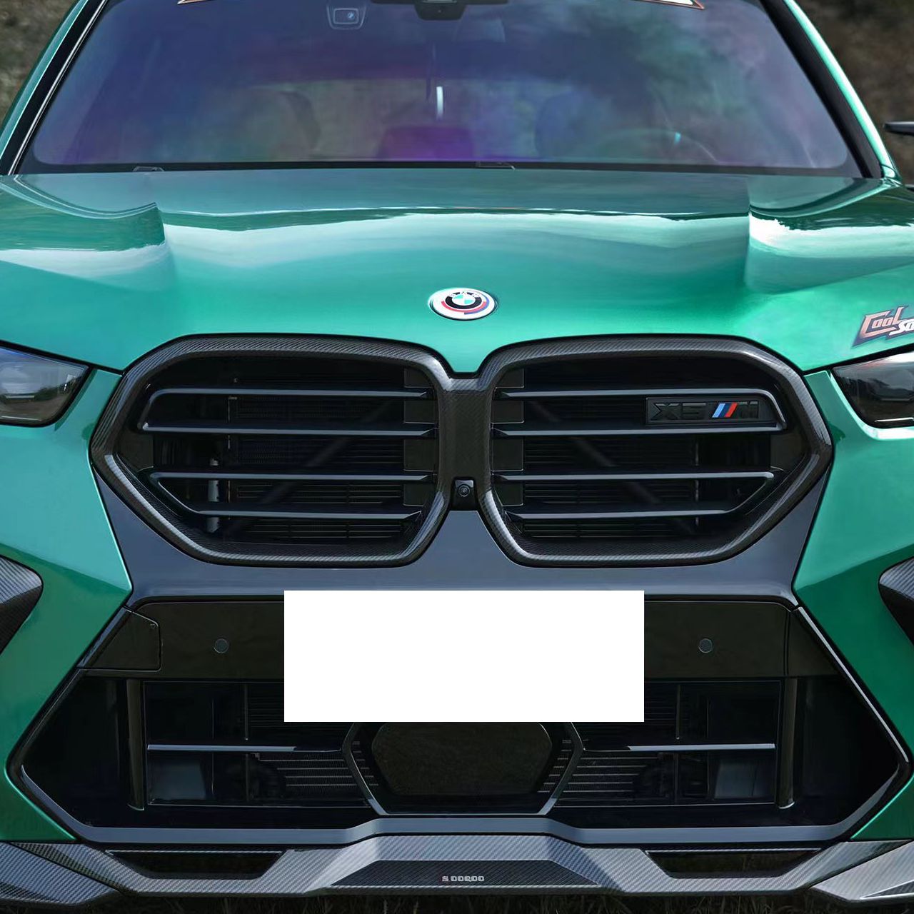 OEM Style Pre-Preg Carbon Fibre Grill Frame for BMW F95 F96 X5M X6M 24-Present-Carbon Factory