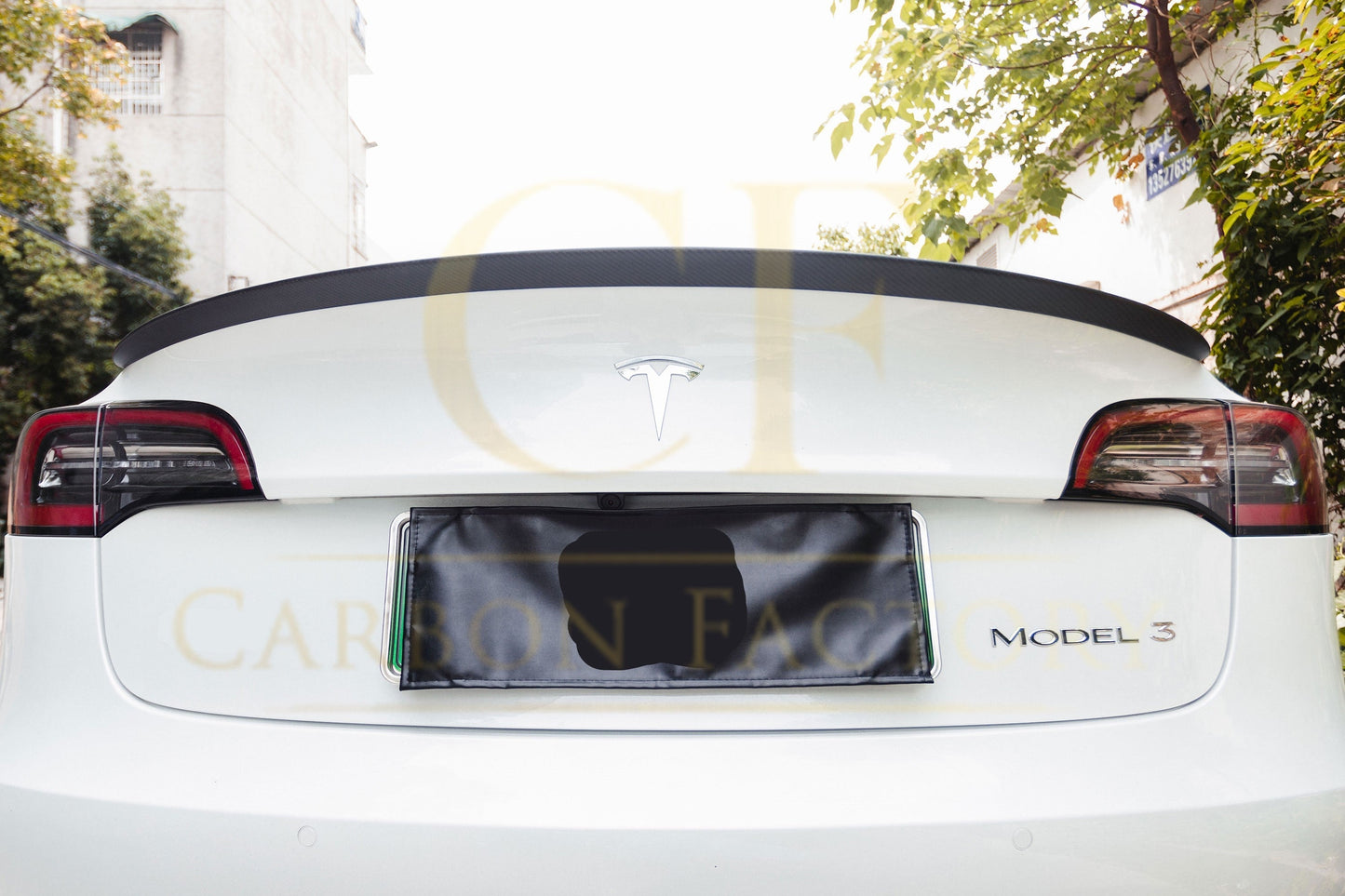 OEM Style Pre-Preg Matt Carbon Fibre Boot Spoiler for Tesla Model 3 16-23-Carbon Factory