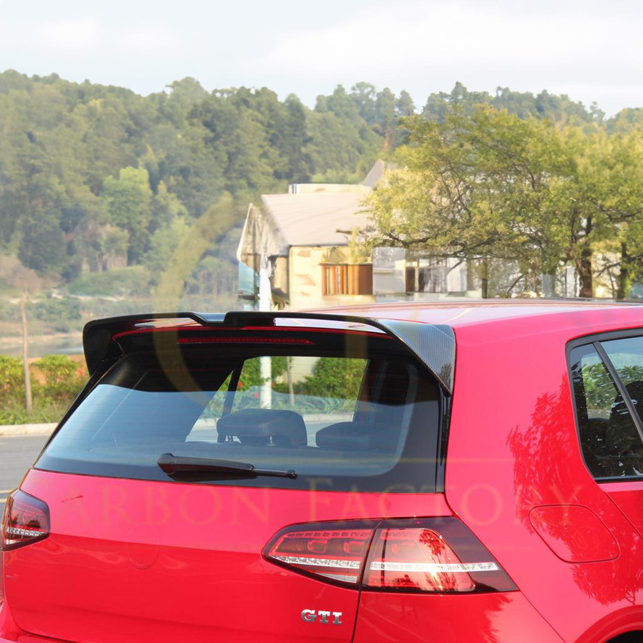 OT Style Carbon Fibre Boot Spoiler for VW Golf MK7 GTI GTD & R 14-20-Carbon Factory