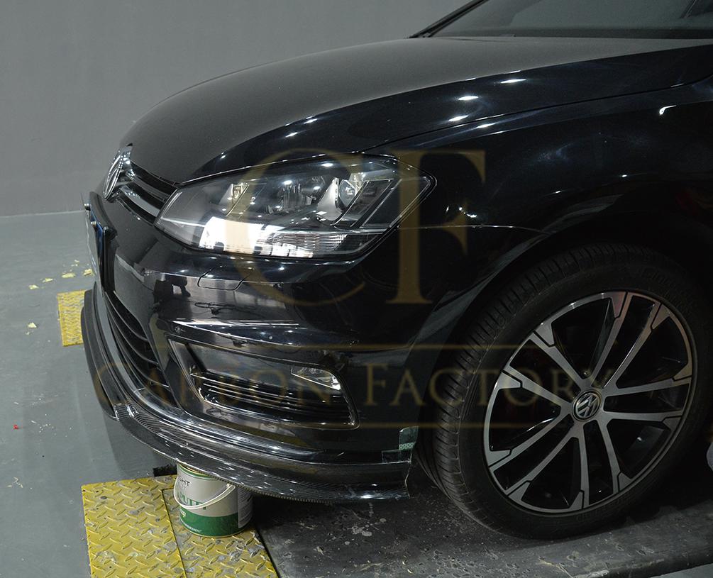 OZ Style Carbon Fibre Front Splitter for VW Golf MK7 R 14-17-Carbon Factory