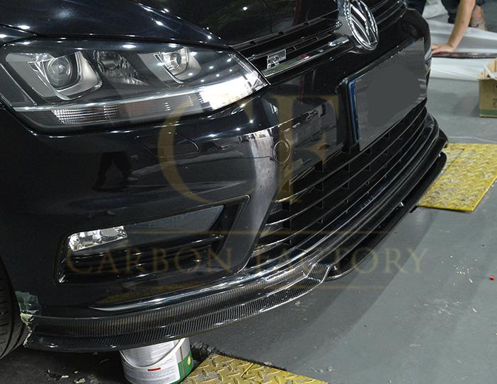 OZ Style Carbon Fibre Front Splitter for VW Golf MK7 R 14-17-Carbon Factory