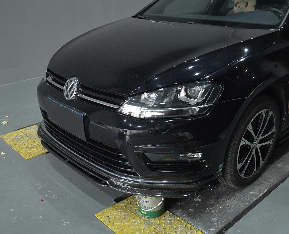OZ Style Carbon Fibre Front Splitter for VW Golf MK7 R 14-17-Carbon Factory