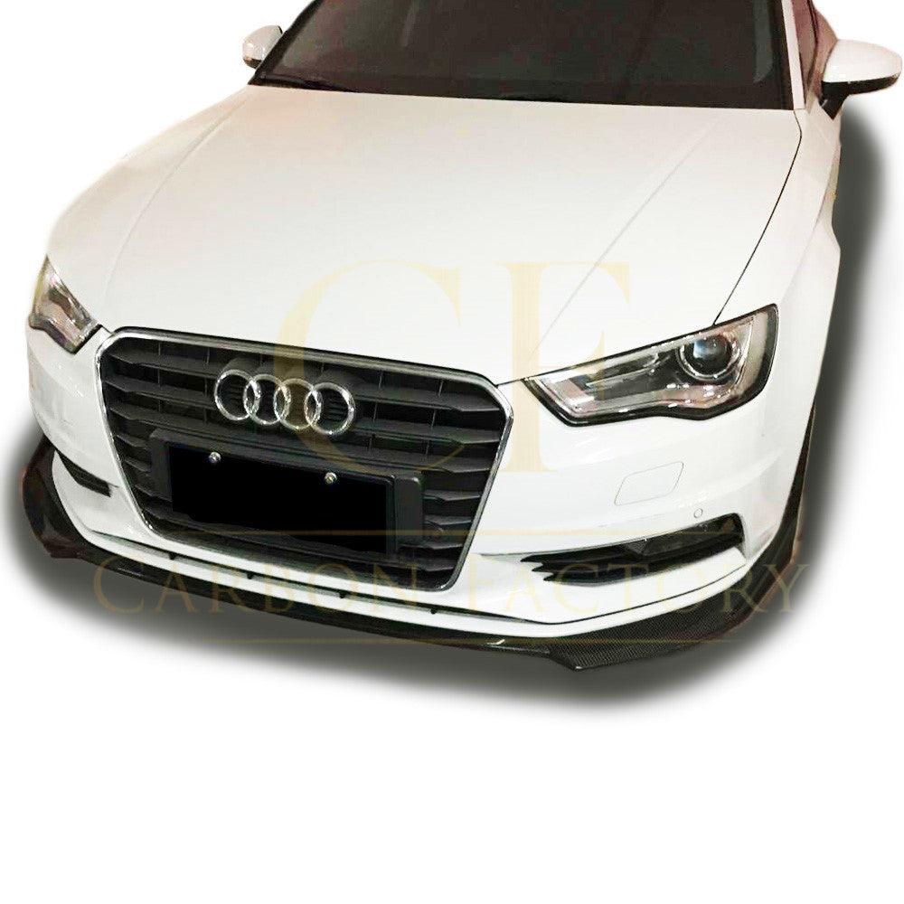 P Style Carbon Fibre Front Splitter for Audi A3 Saloon Non S Line 13-15-Carbon Factory