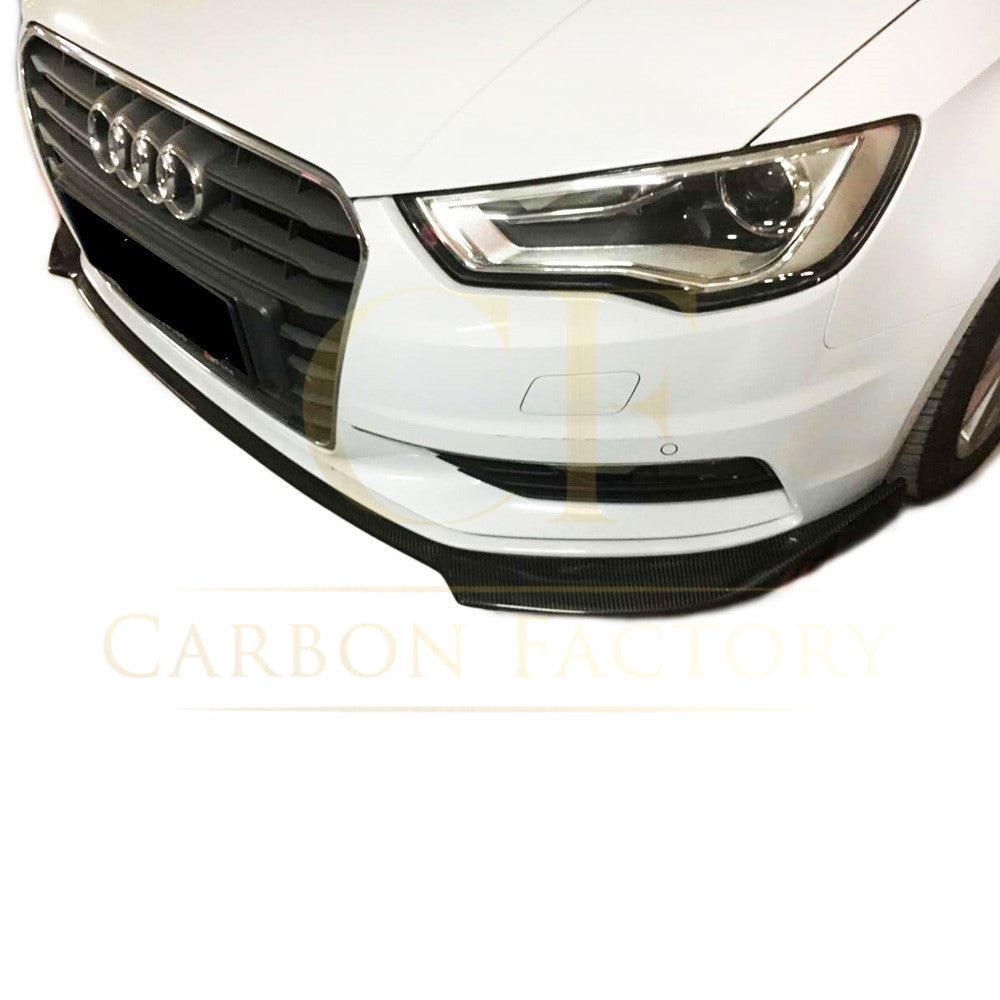 P Style Carbon Fibre Front Splitter for Audi A3 Saloon Non S Line 13-15-Carbon Factory